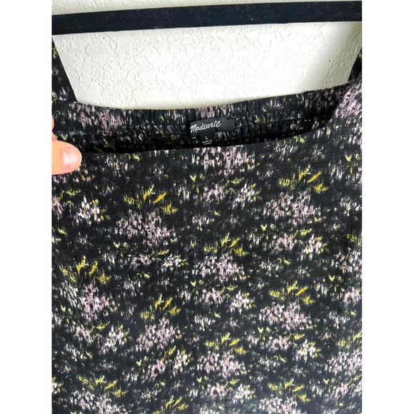 Madewell Hopewell Puff Sleeve‎ Cropped Top Size Large Ikat Floral Print - Picture 3 of 11